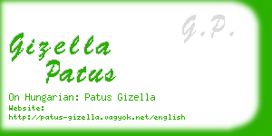 gizella patus business card